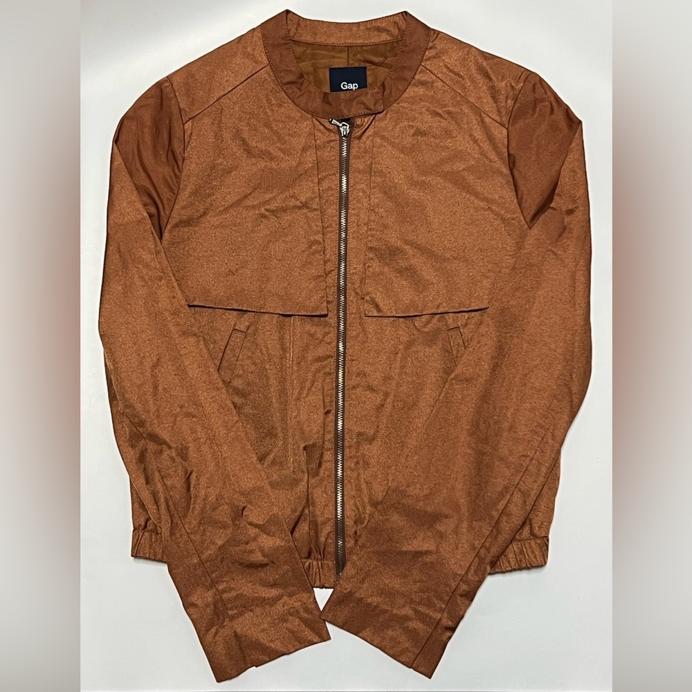 Gap size XS metallic brown bomber style jacket